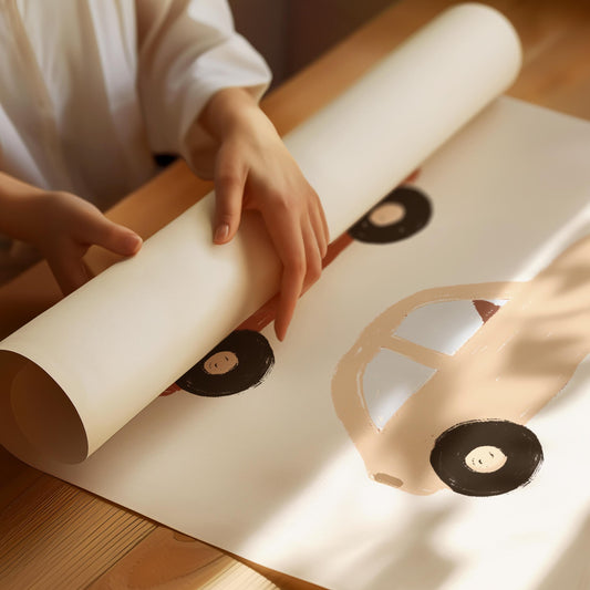 Tre tecknade bilar poster