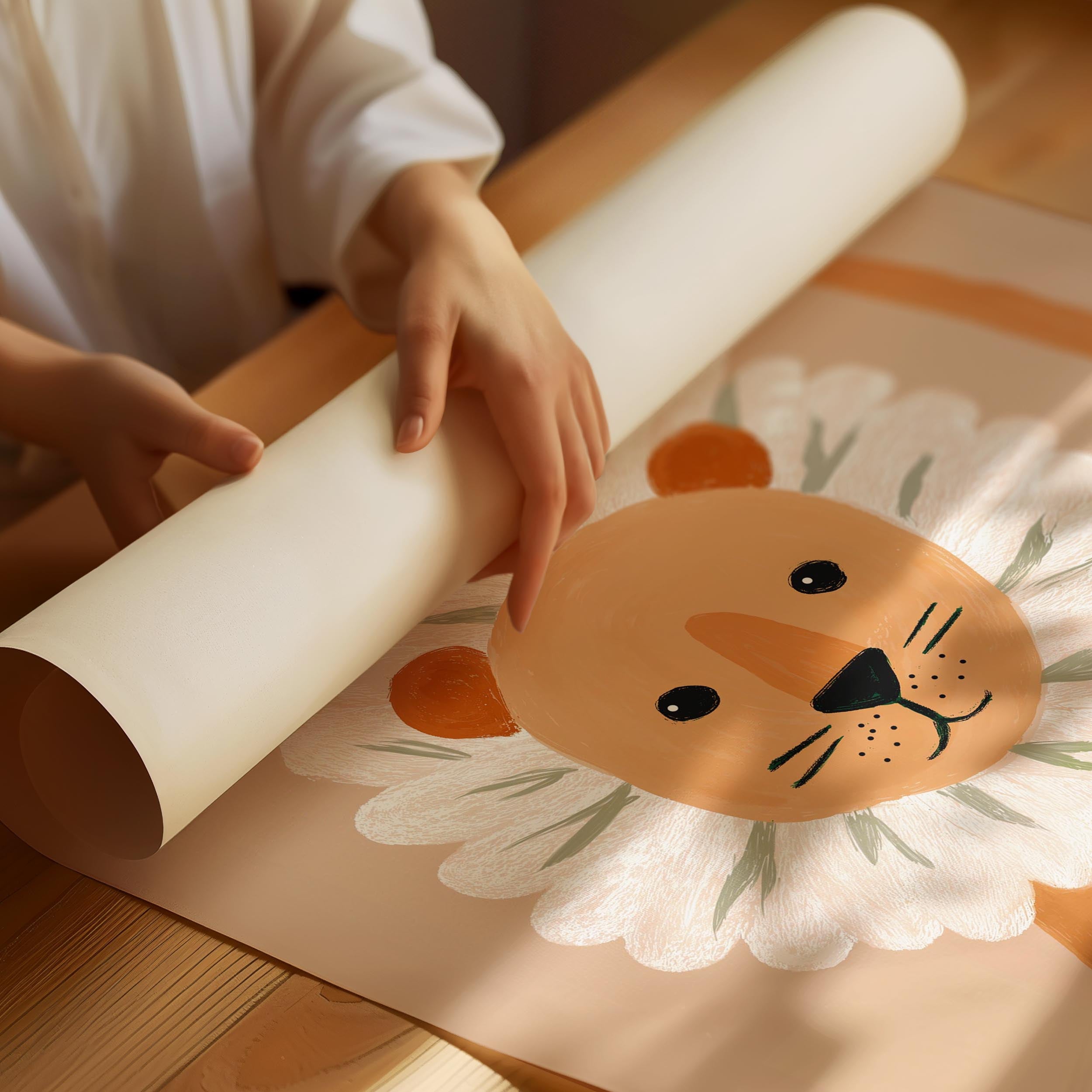 Cartoon lion Poster