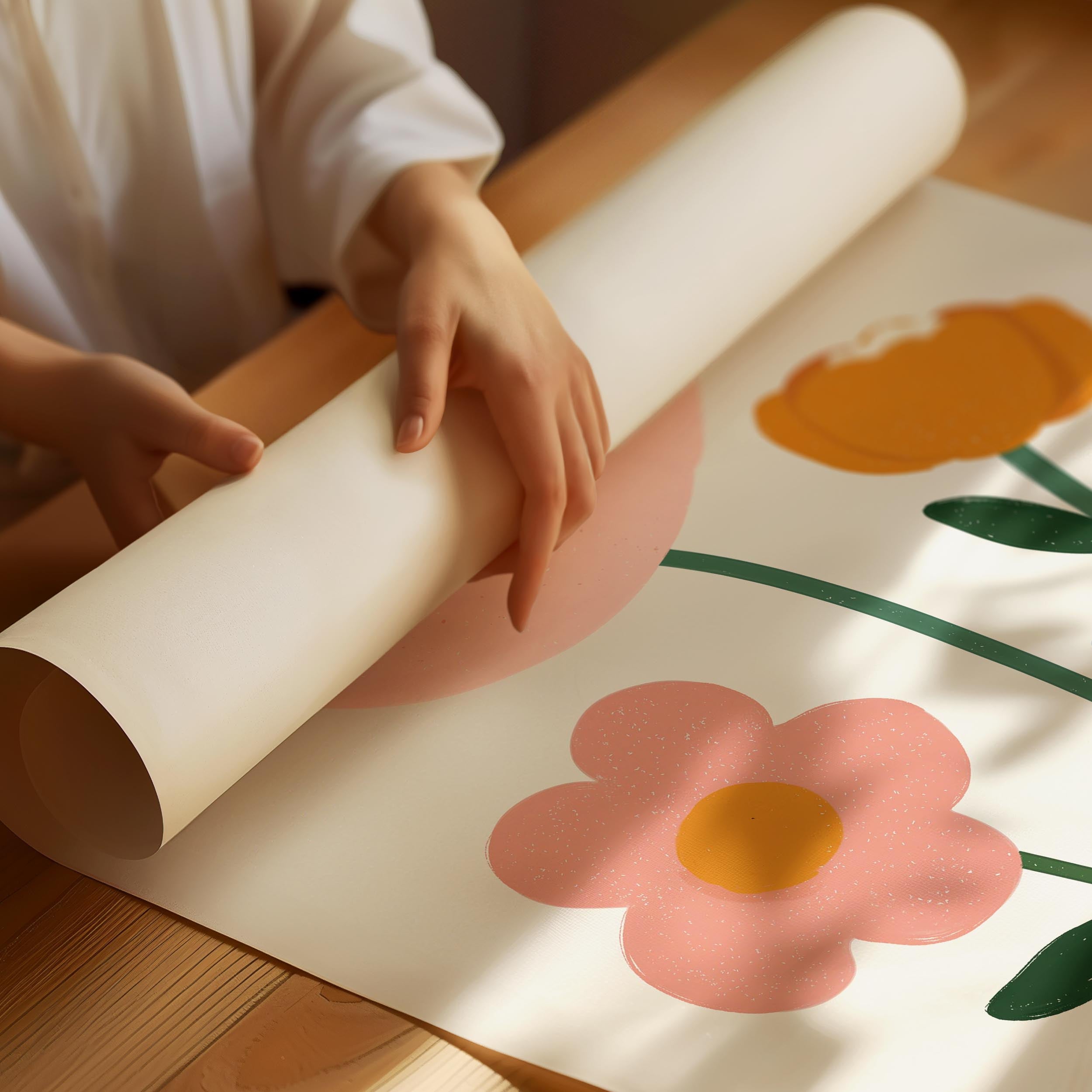 Poster with flowers