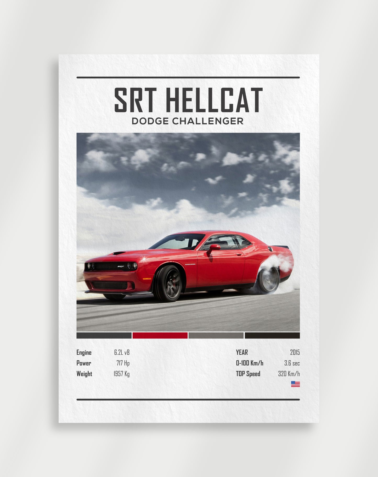 Srt Hellcat Car Poster