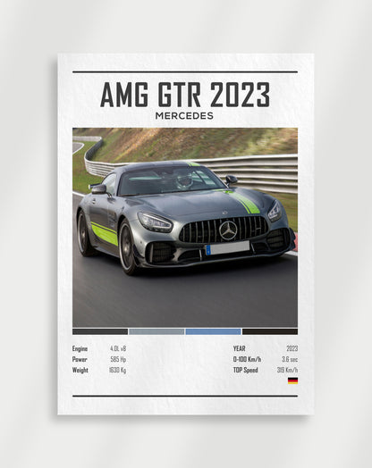 Amg Gtr Car Poster