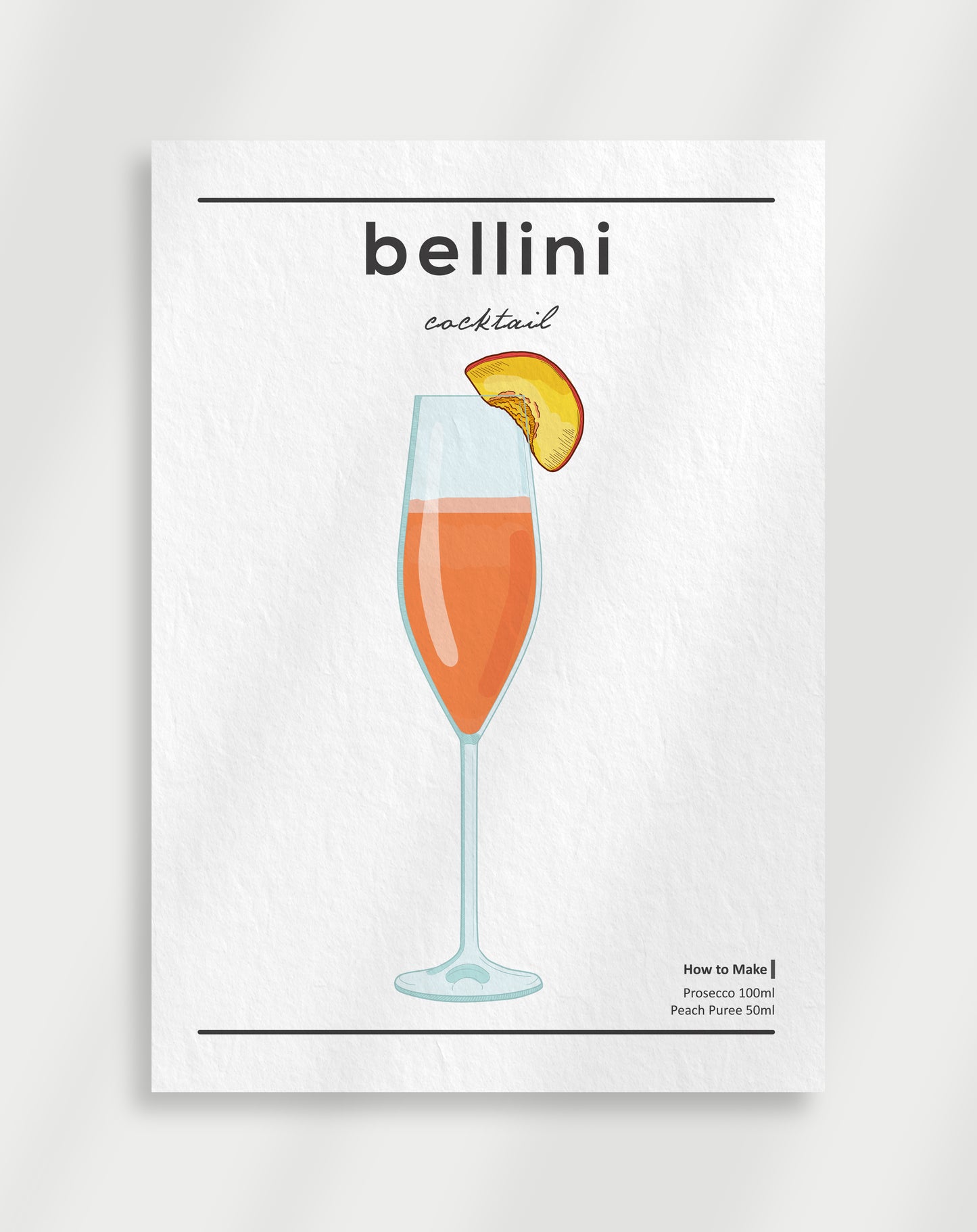 Bellini Cocktail Poster