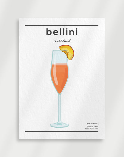 Bellini Cocktail Poster