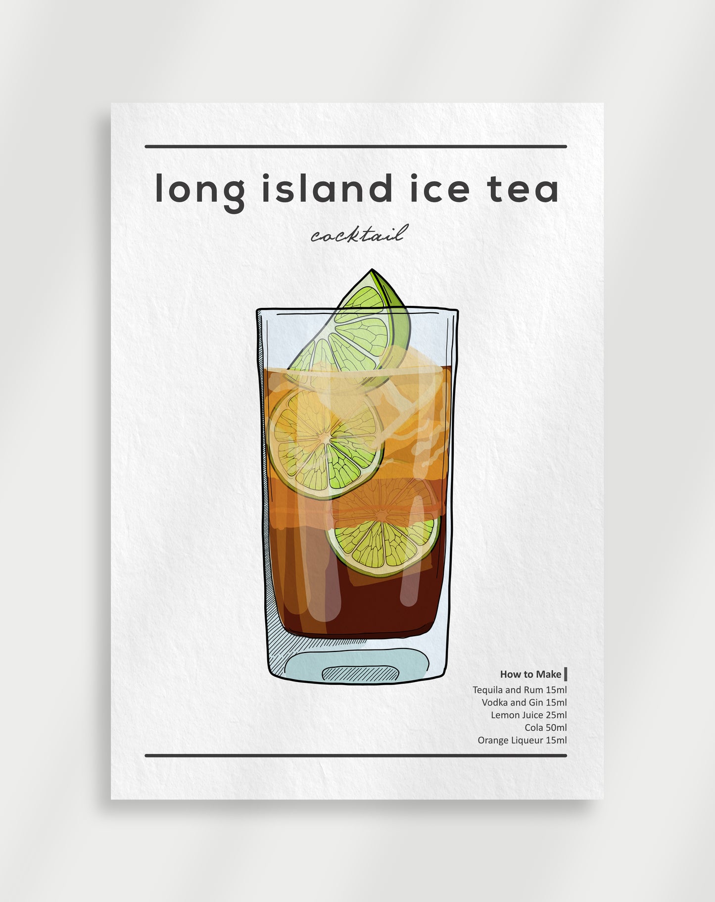 Long Island Ice Tea Cocktail Poster