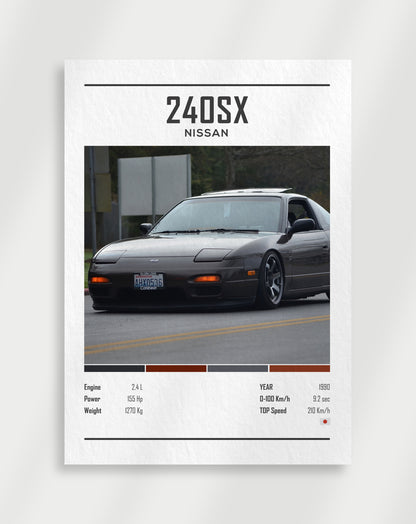 240SX Car Poster