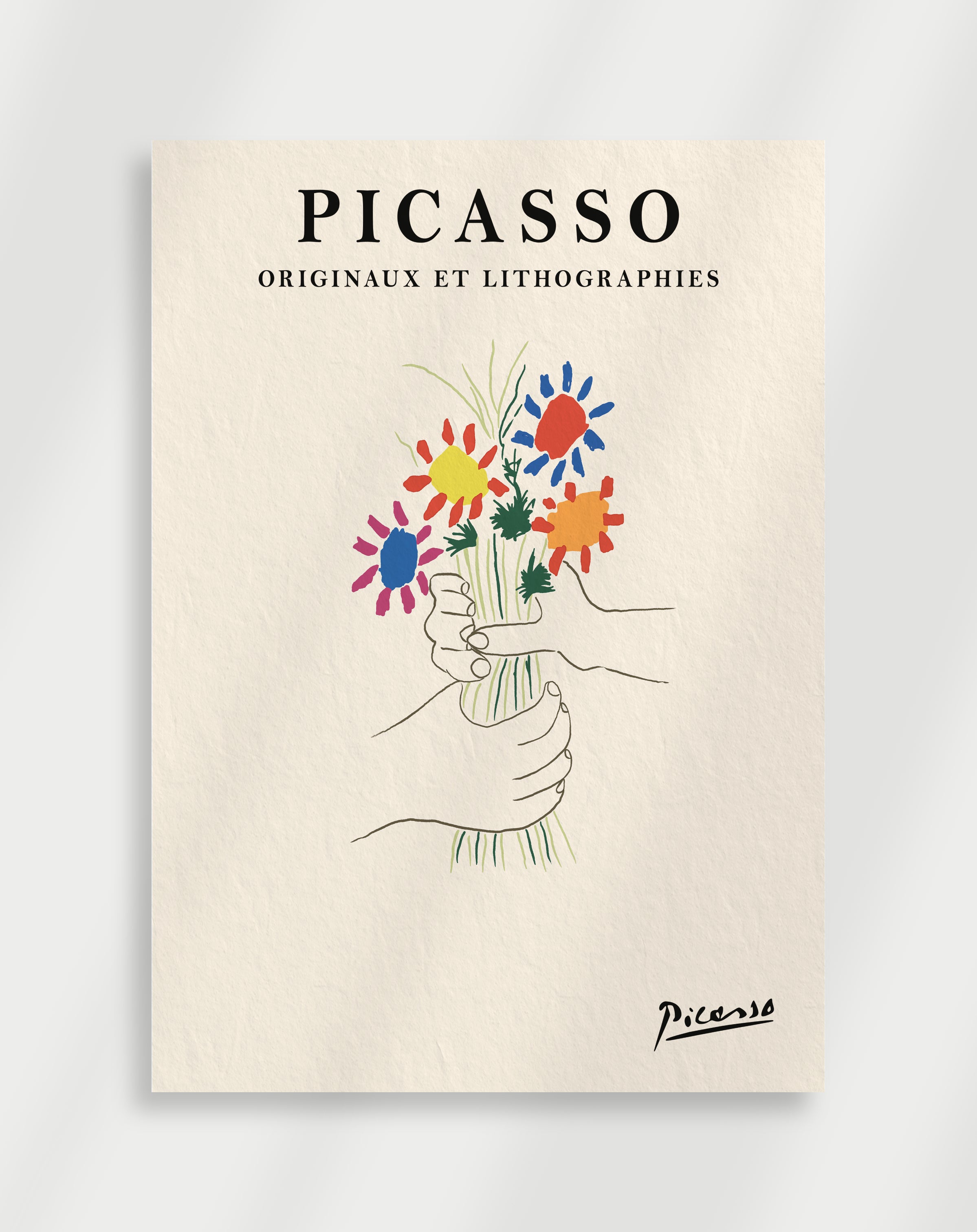 Picasso Flowers Art Poster