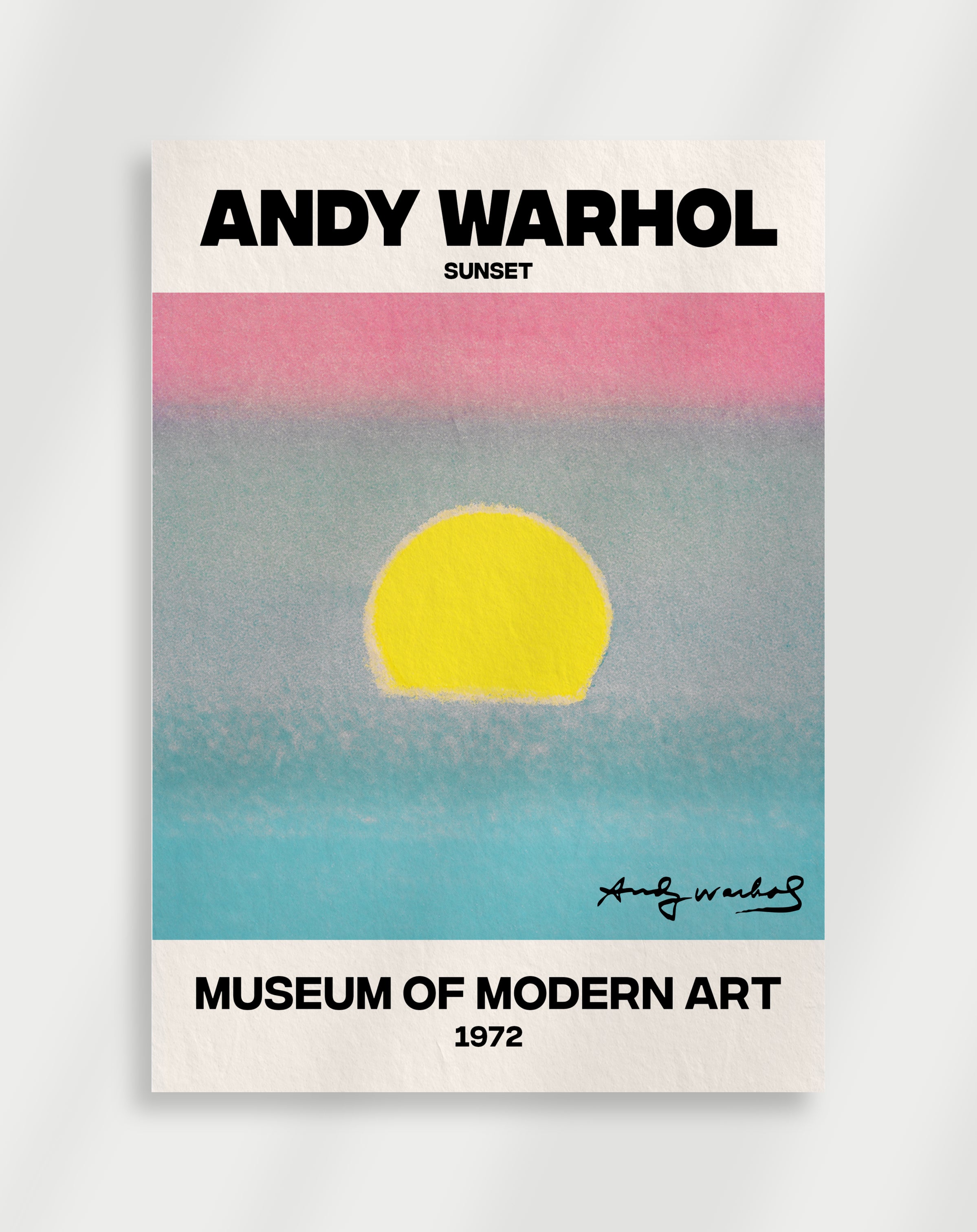 Warhol Solnedgångs Konst Poster