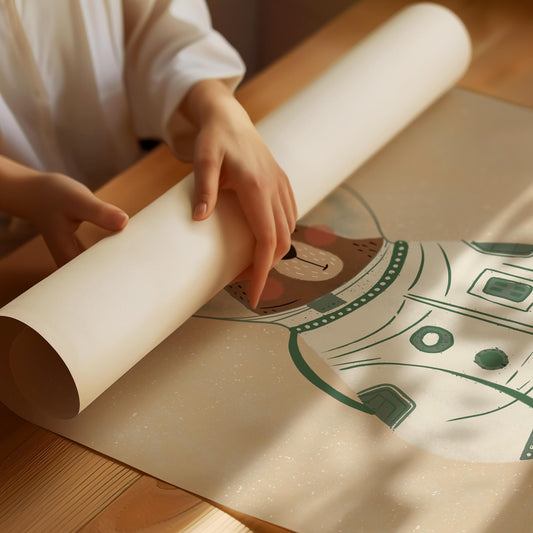 Bear in an astronaut suit Poster