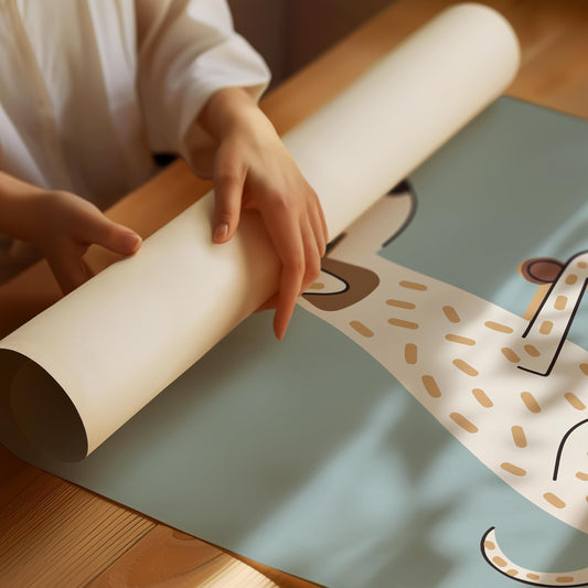 Dog riding a scooter Poster