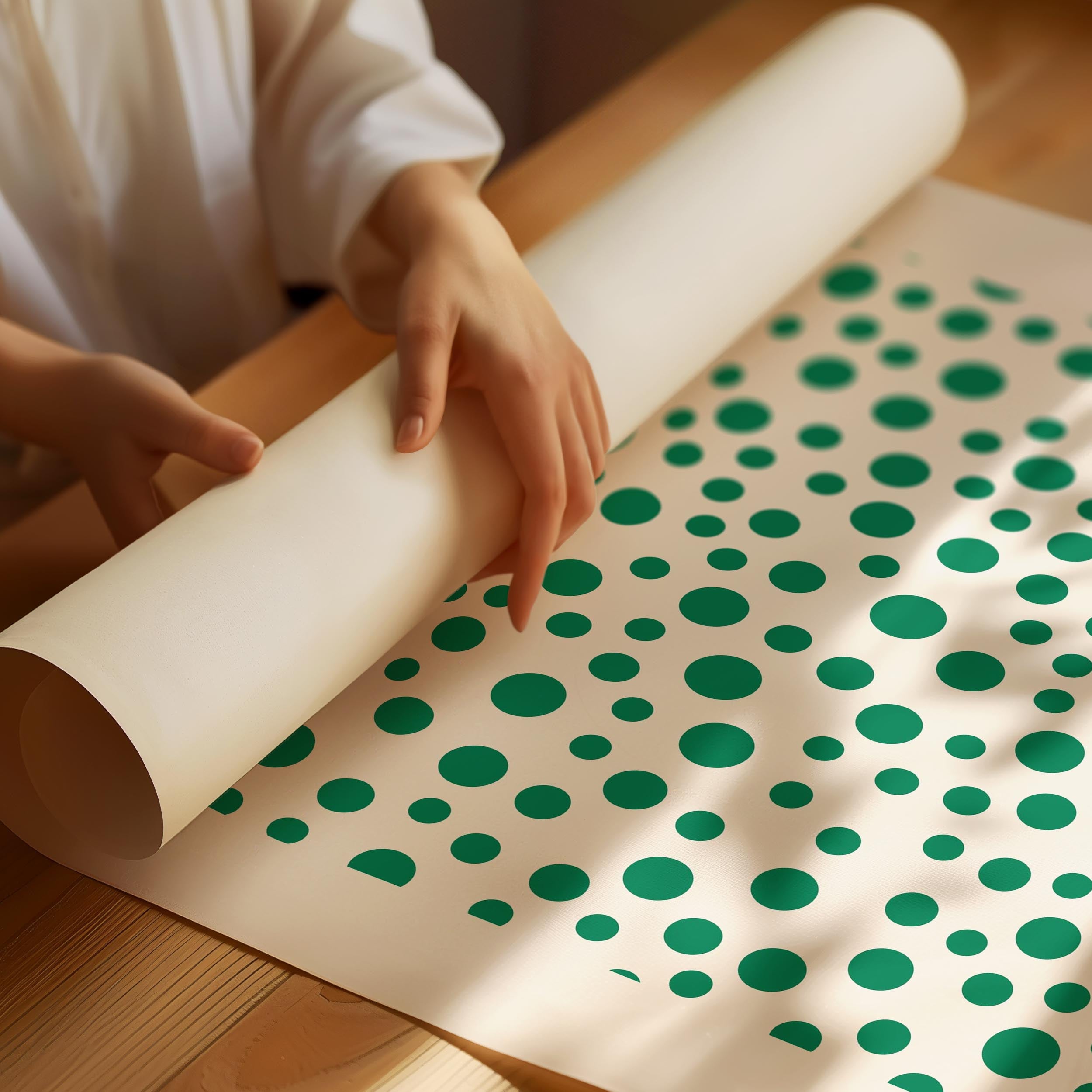 Abstract Japandi poster with repeating shapes and modern design