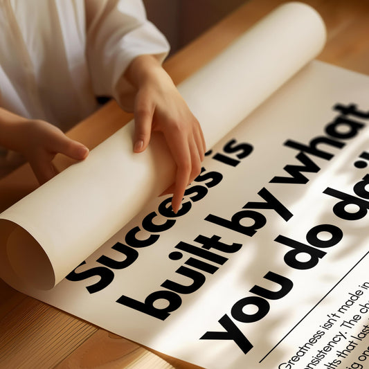 Quote "Success is built by what you do daily" Poster