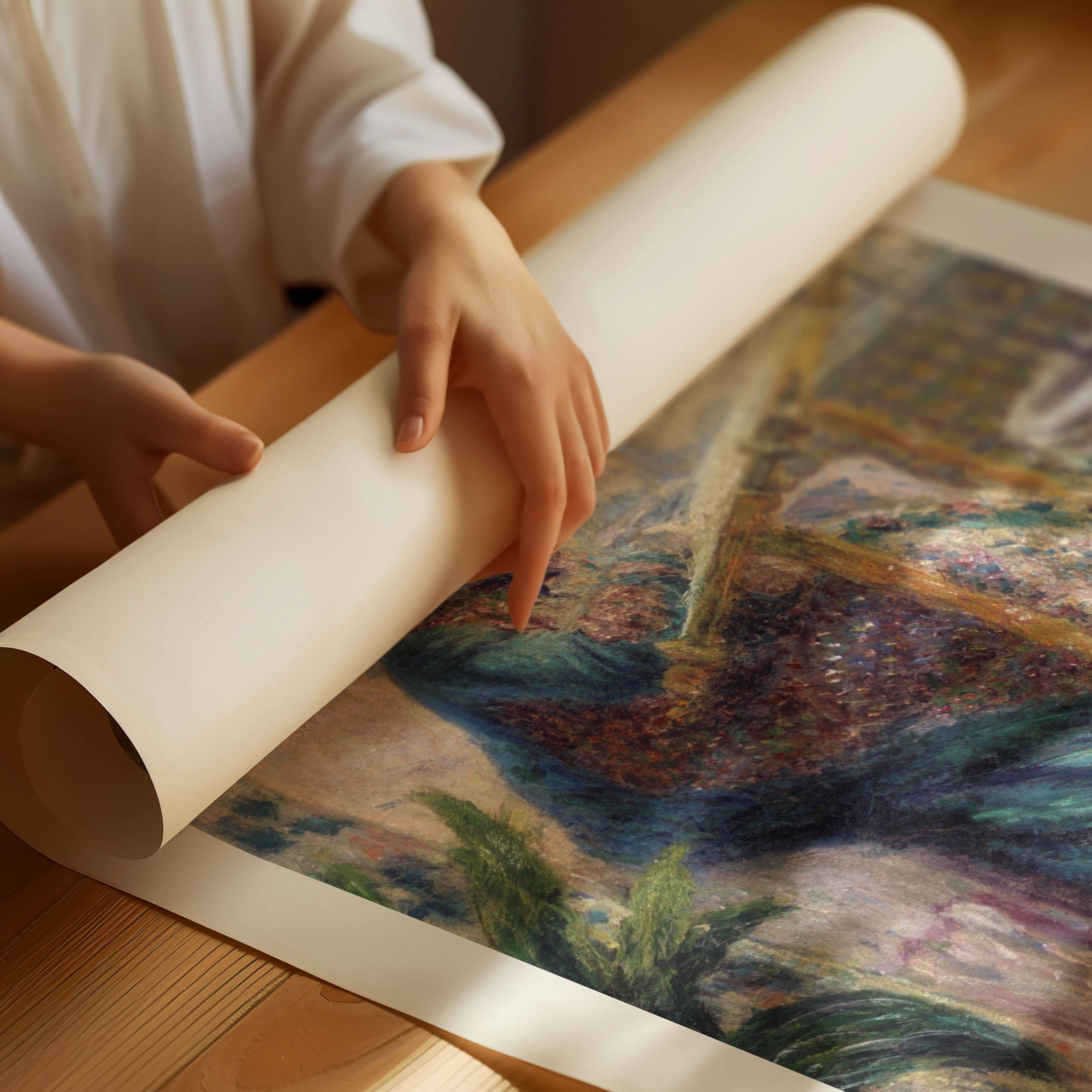 Monet "brodera" Poster