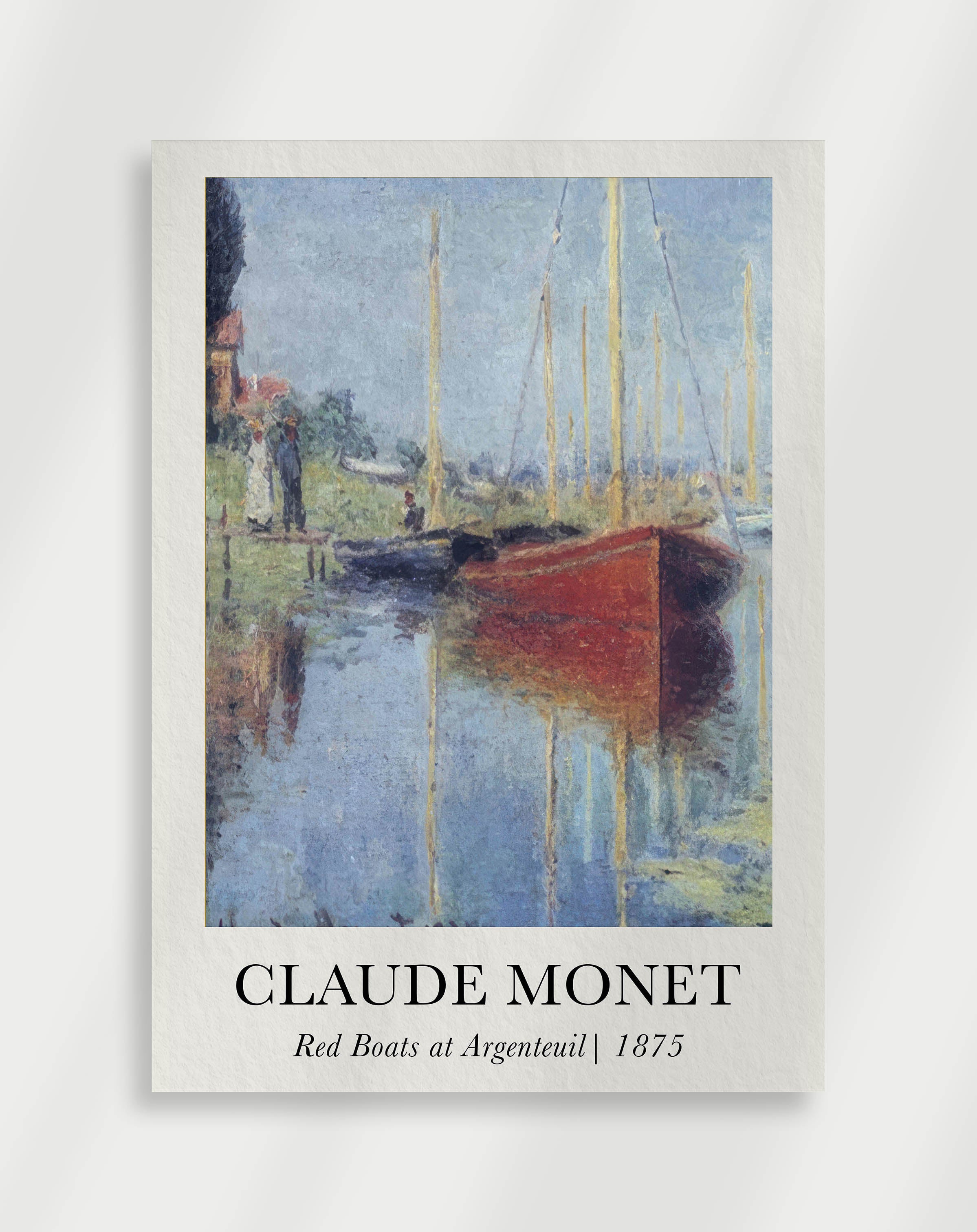 Monet "röda båtar" Poster