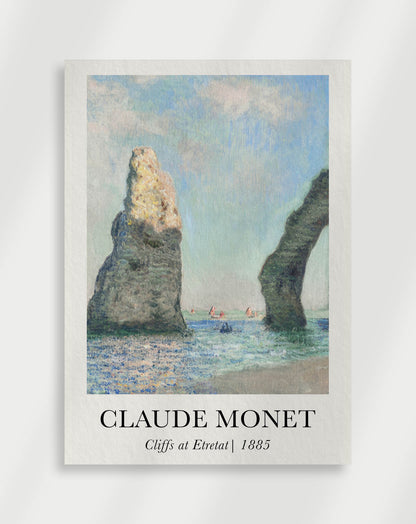 Claude Monet Cliffs Poster