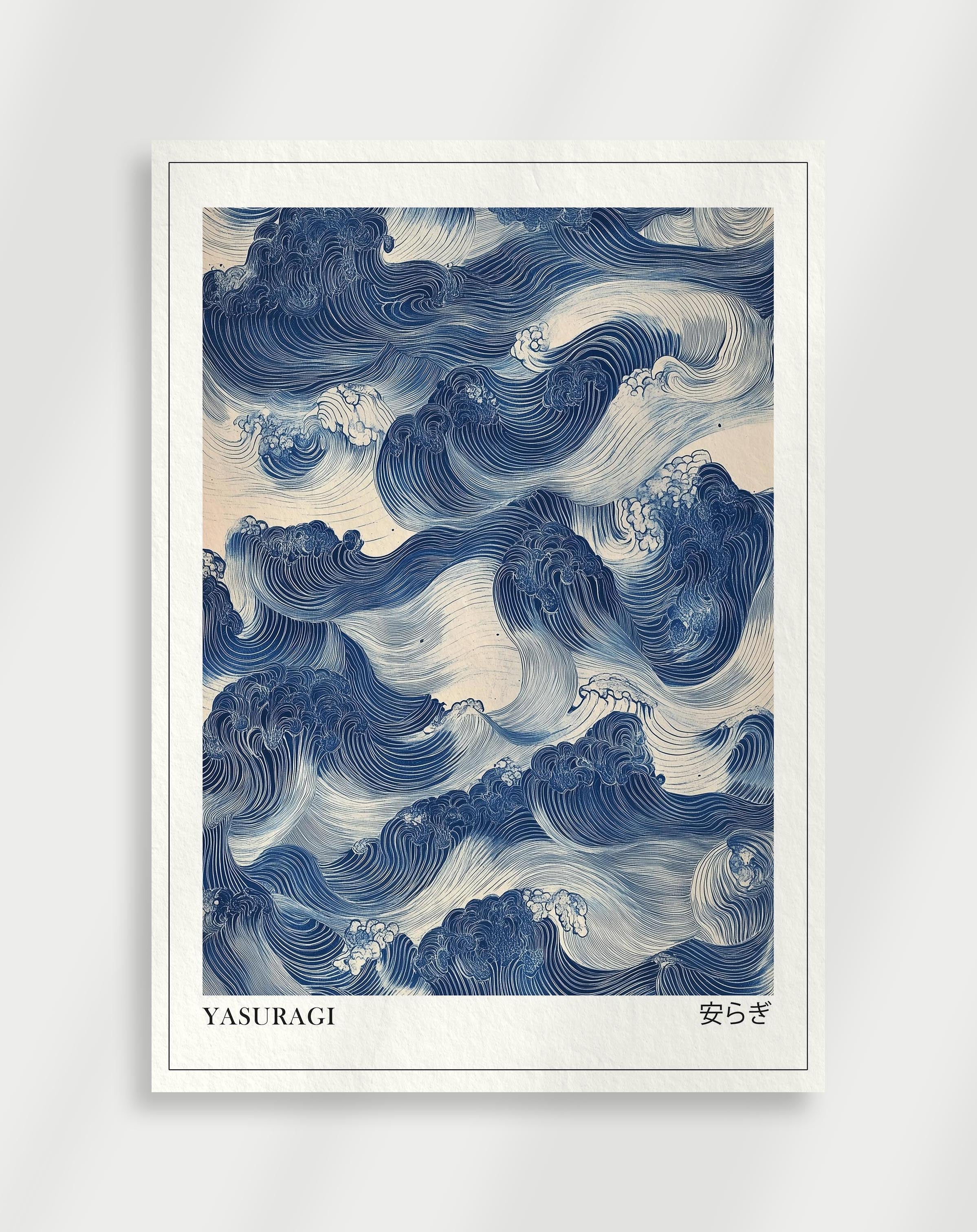 Japandi poster with soft tones and calming minimalist design