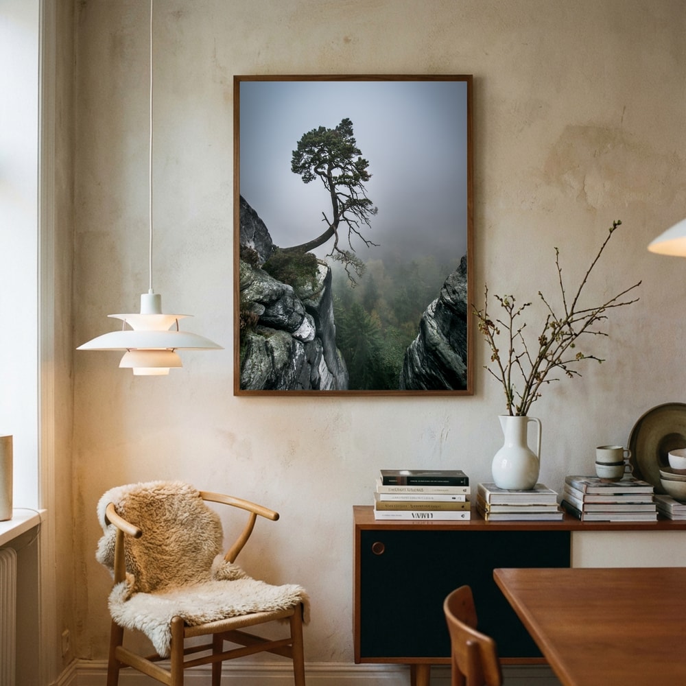 Misty Mountain Pine Poster