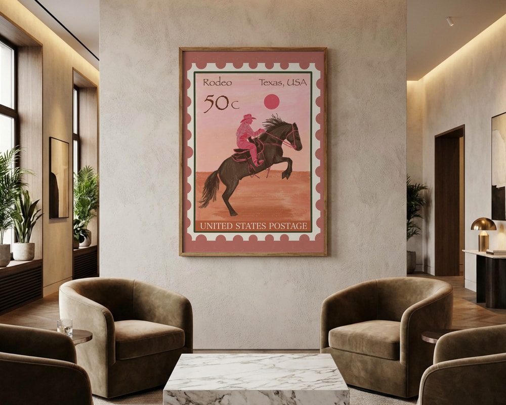 Texas-rodeoryttare Poster