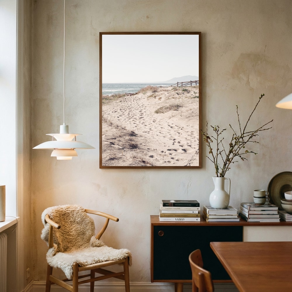 Fridfull strandstig Poster