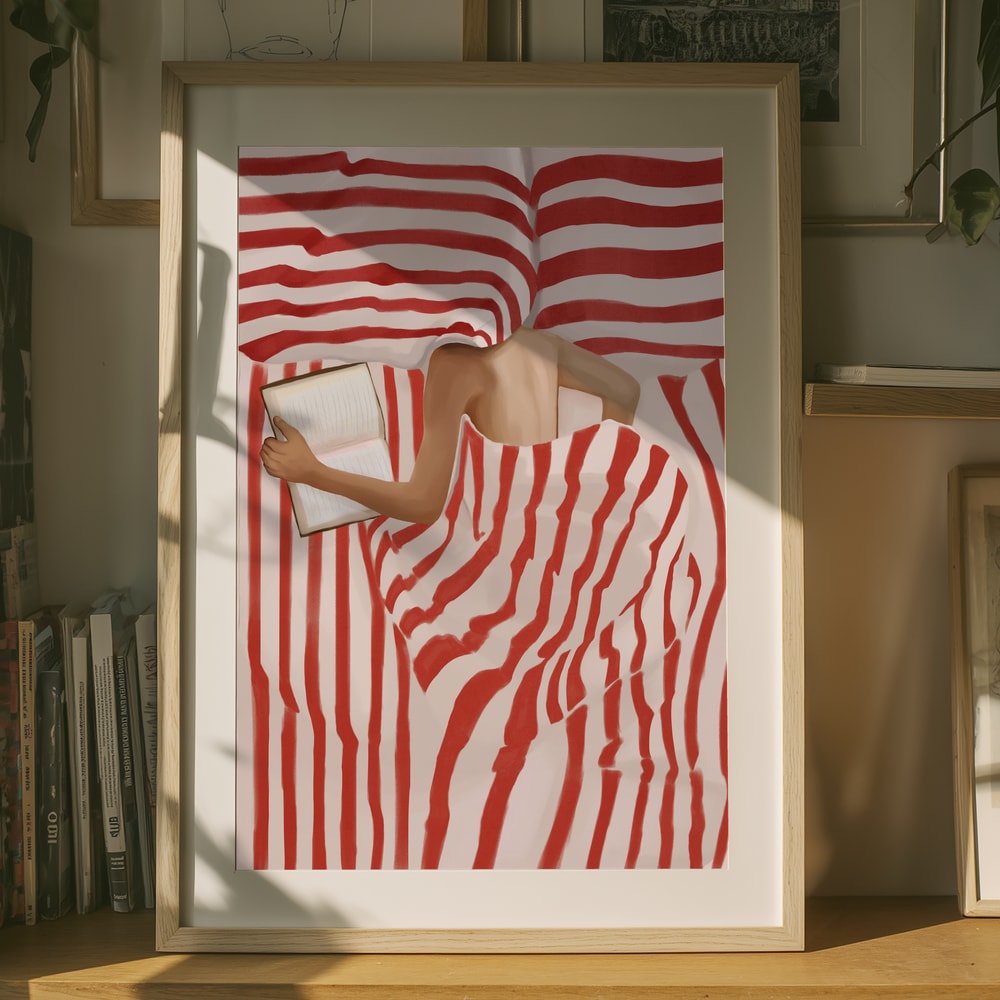 Läsa i sängen Poster