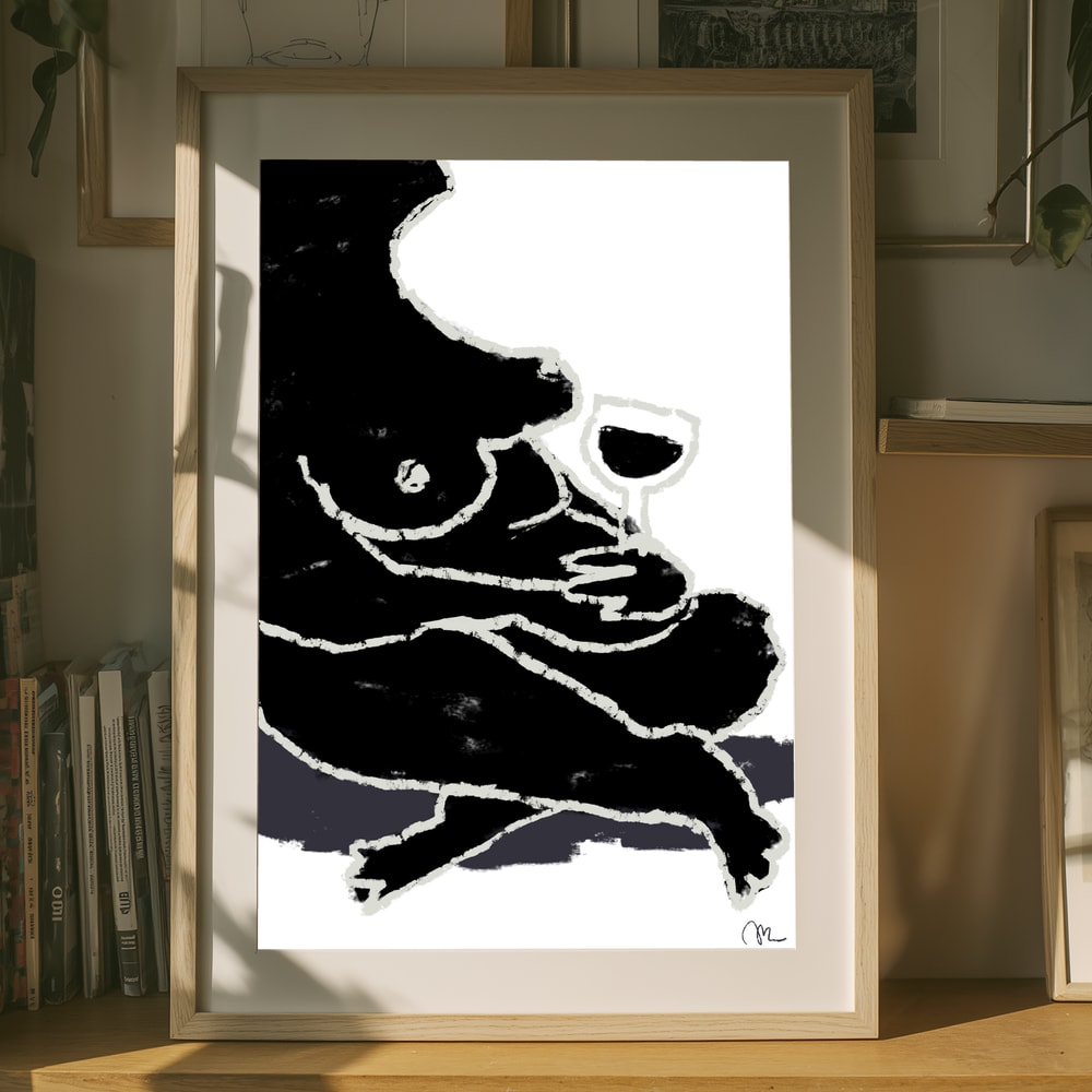 Avslappnad vin Poster