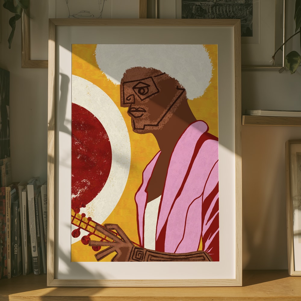 Geometrisk musikspelare Poster
