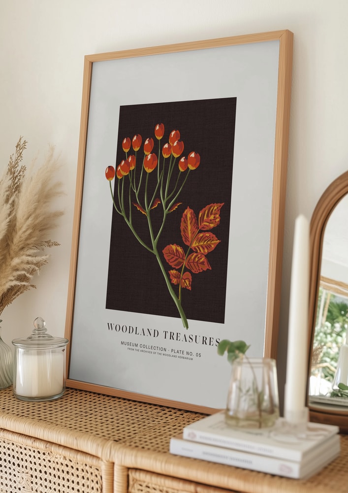 Plakat med efterårsbærgren