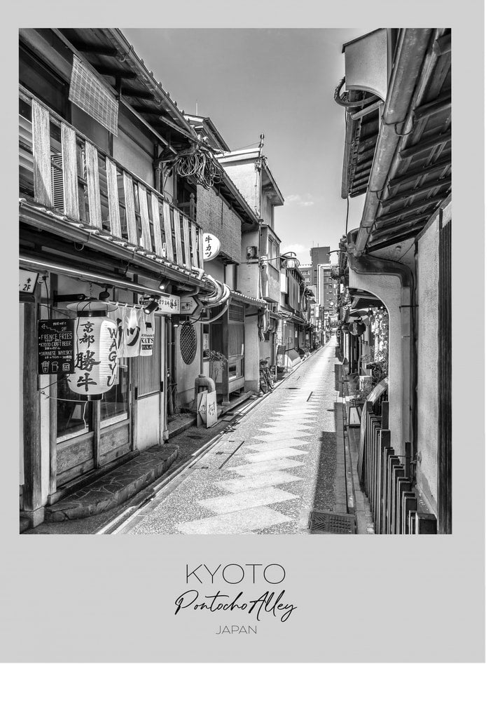 Kyoto Pontocho Stræde Plakat