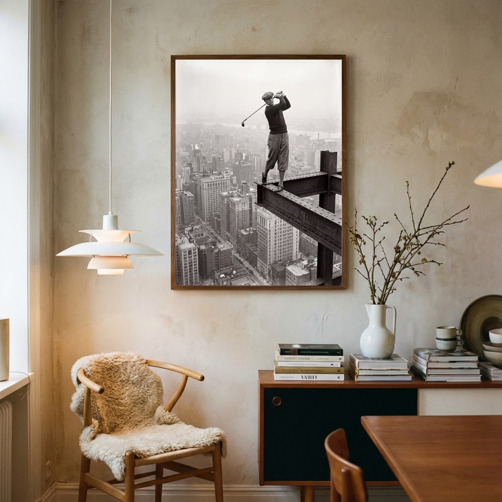 Skyskraber Golfsving Plakat