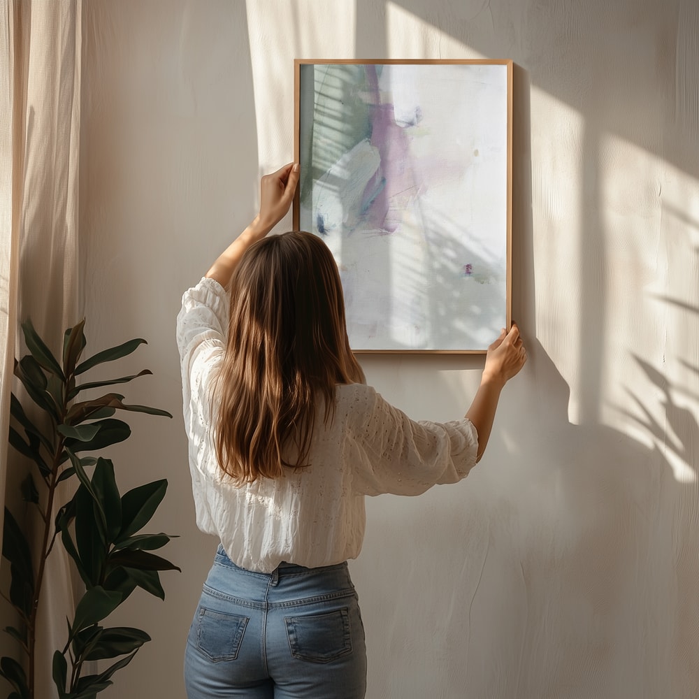 Plakat med blødt, abstrakt sereni-design