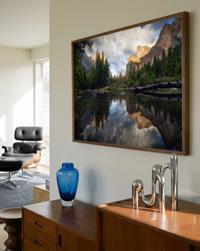 Yosemiteflodens spegelbild Poster