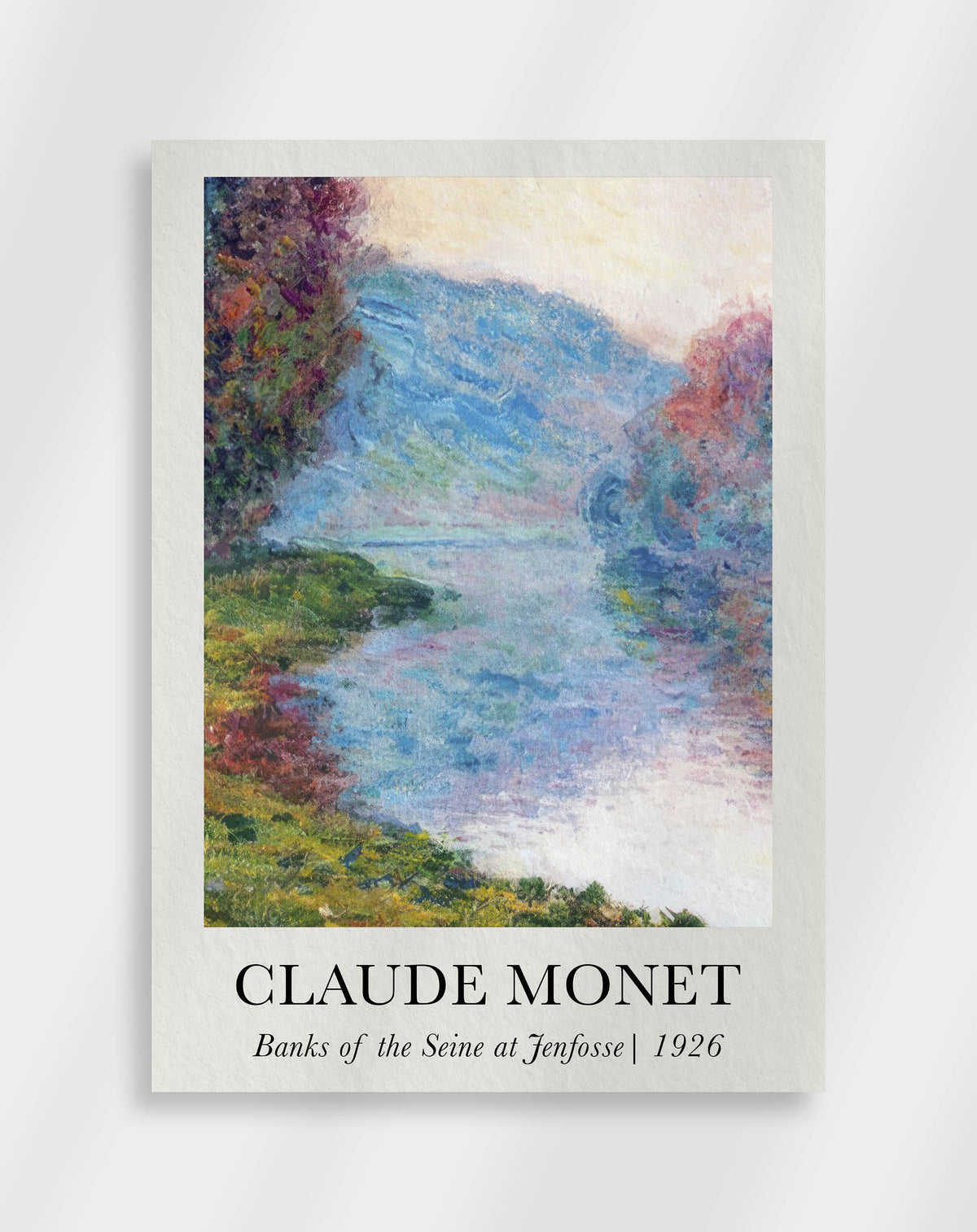 Peaceful countryside scene with soft colors and impressionist brushwork by Claude Monet