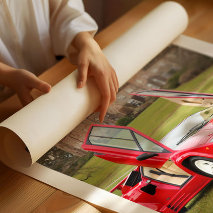 Lamborghini Countach Car Poster