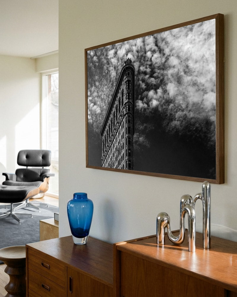 Den klassiska Flatiron byggnaden Poster
