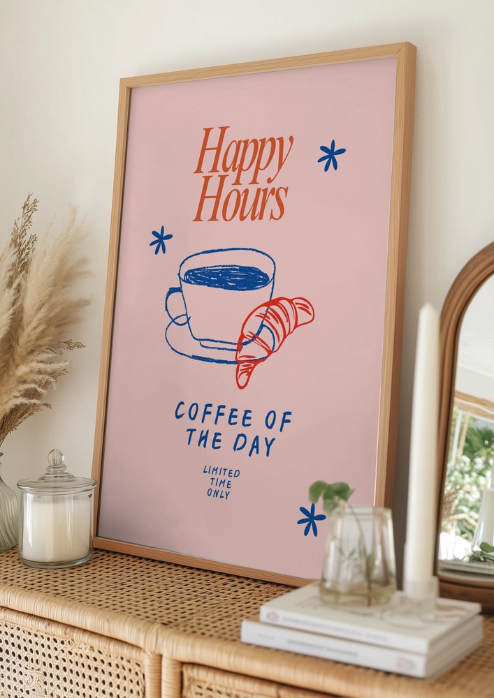 Affiche Happy Hour Café Croissant