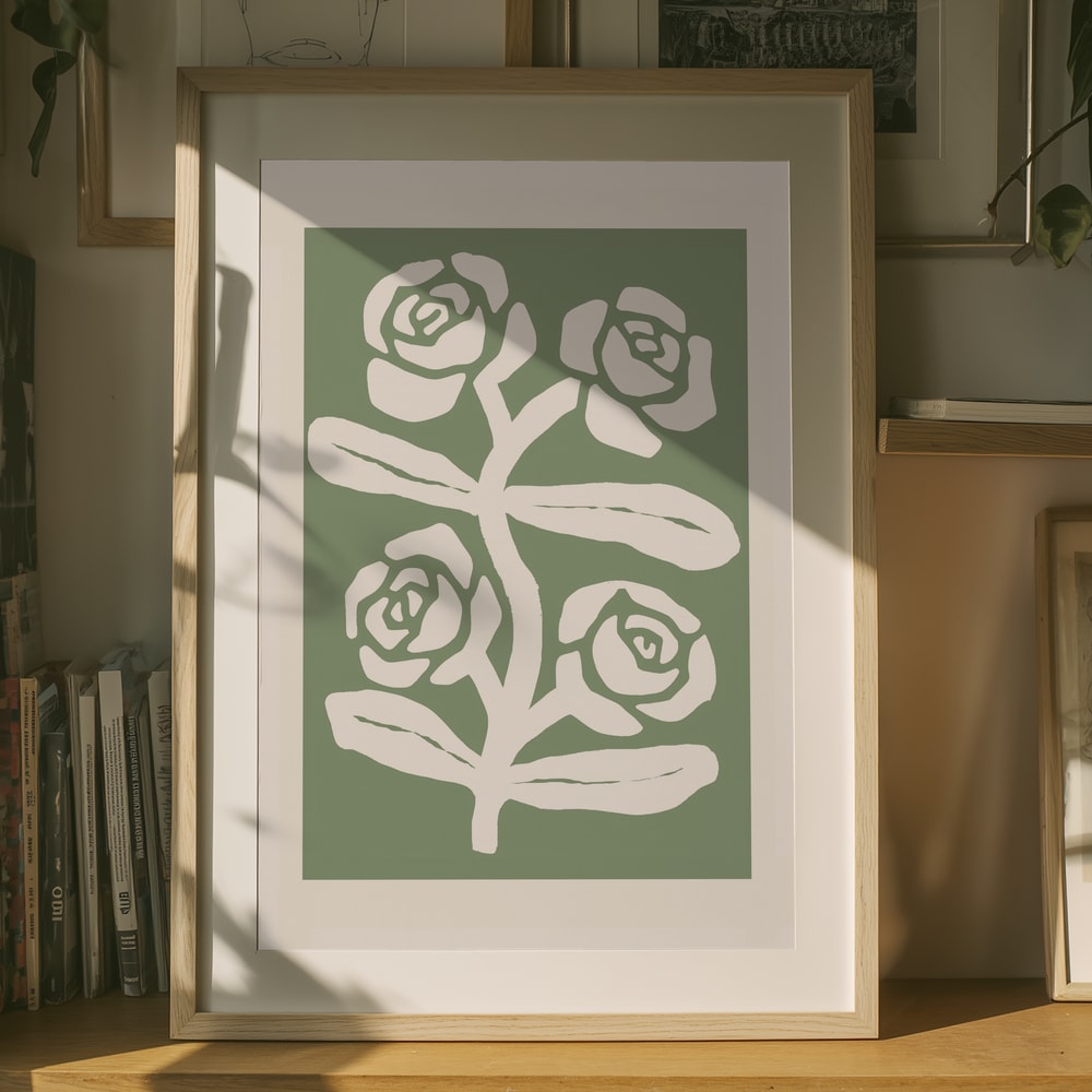 Gröna botaniska rosor Poster
