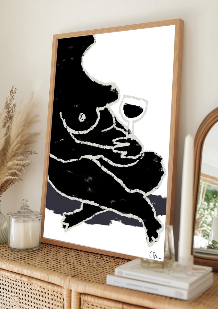 Avslappnad vin Poster