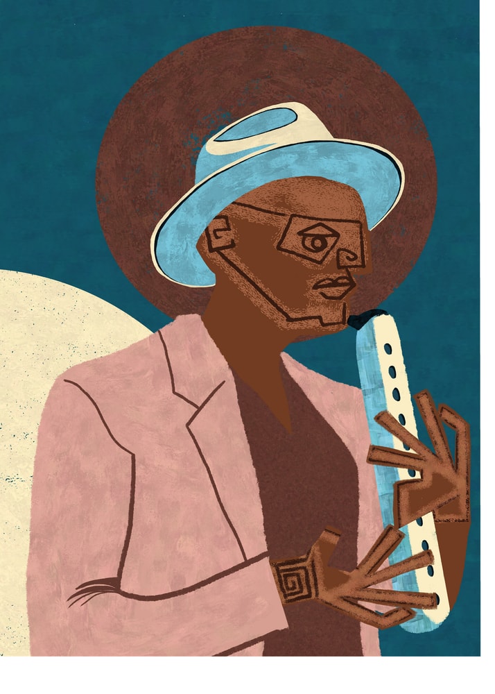 Stilren jazzmusiker Poster