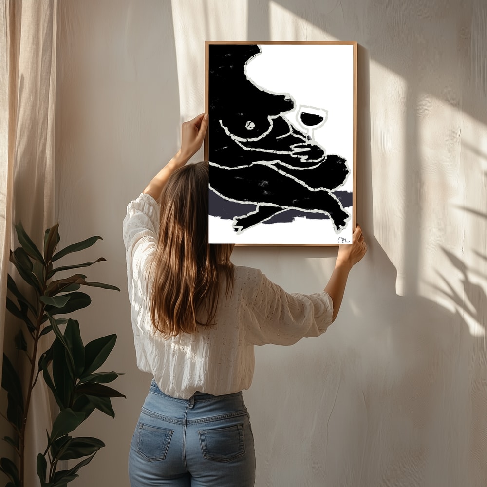 Avslappnad vin Poster