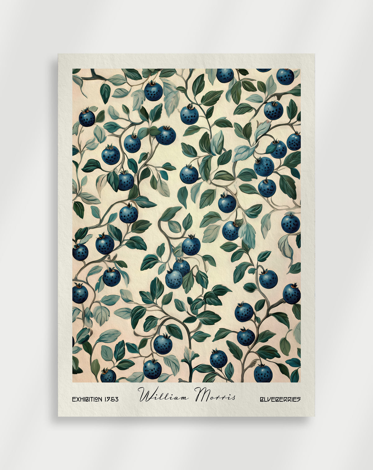 William Morris Blueberries Poster