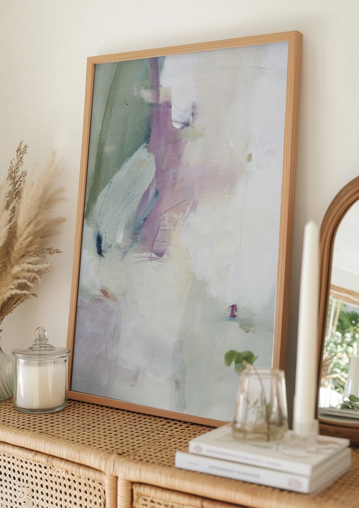 Plakat med blødt, abstrakt sereni-design