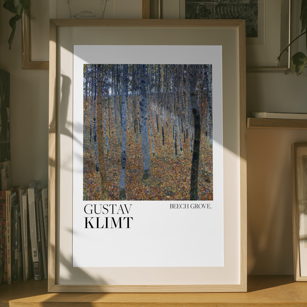 Gustav Klimt Bokskog I (1902) Poster