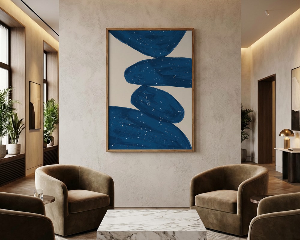 Organic Blue Balance Poster