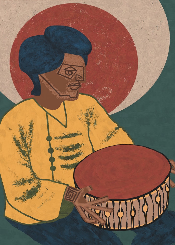 Rytmisk folkmusiktrummis Poster