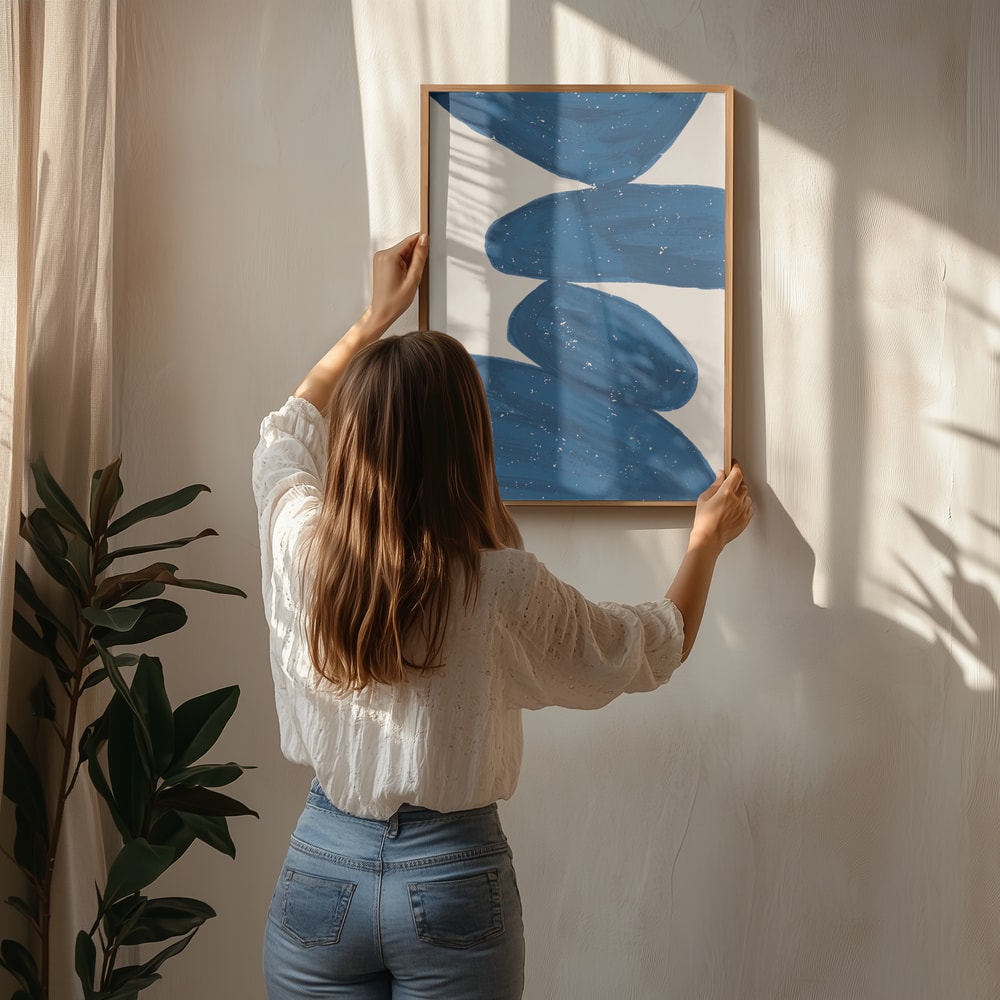 Organic Blue Balance Poster