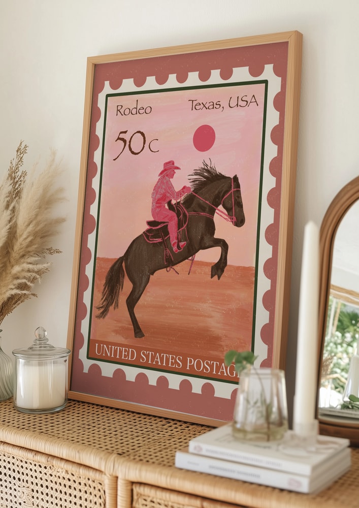 Texas-rodeoryttare Poster
