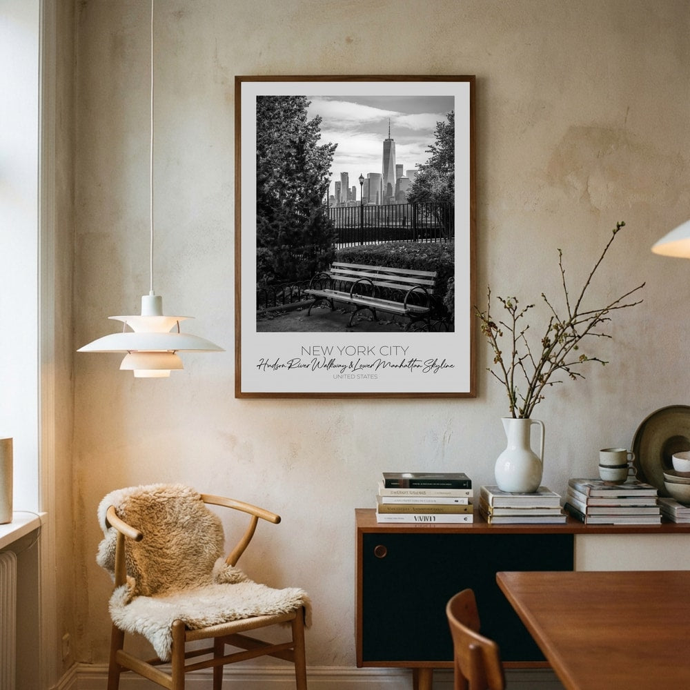 NYC Skyline Parkbænk Plakat