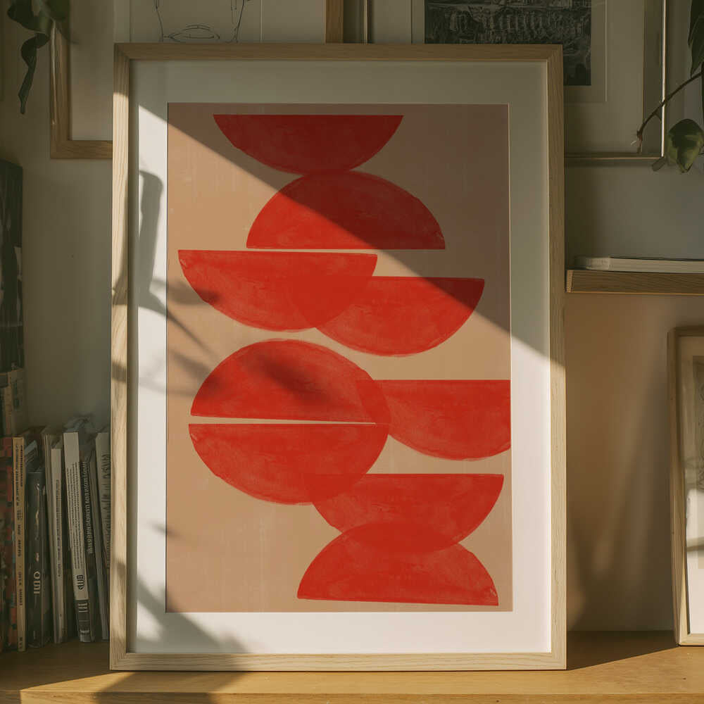 Crimson Symmetry Poster