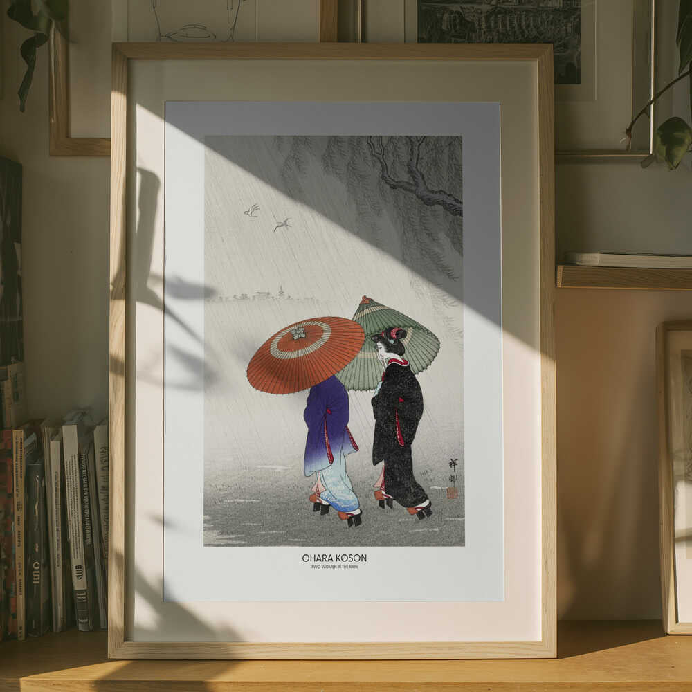 Två kvinnor i regnet Poster