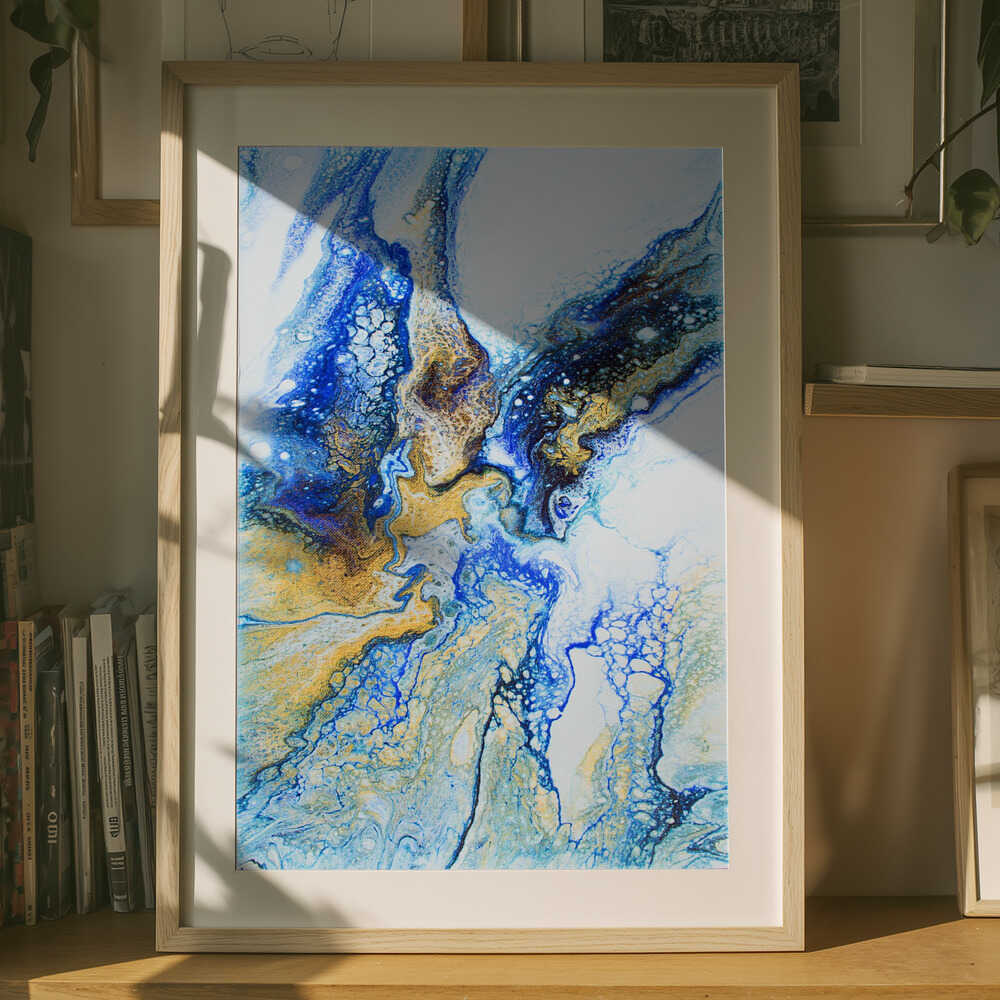 Gyllenblå flödes Poster
