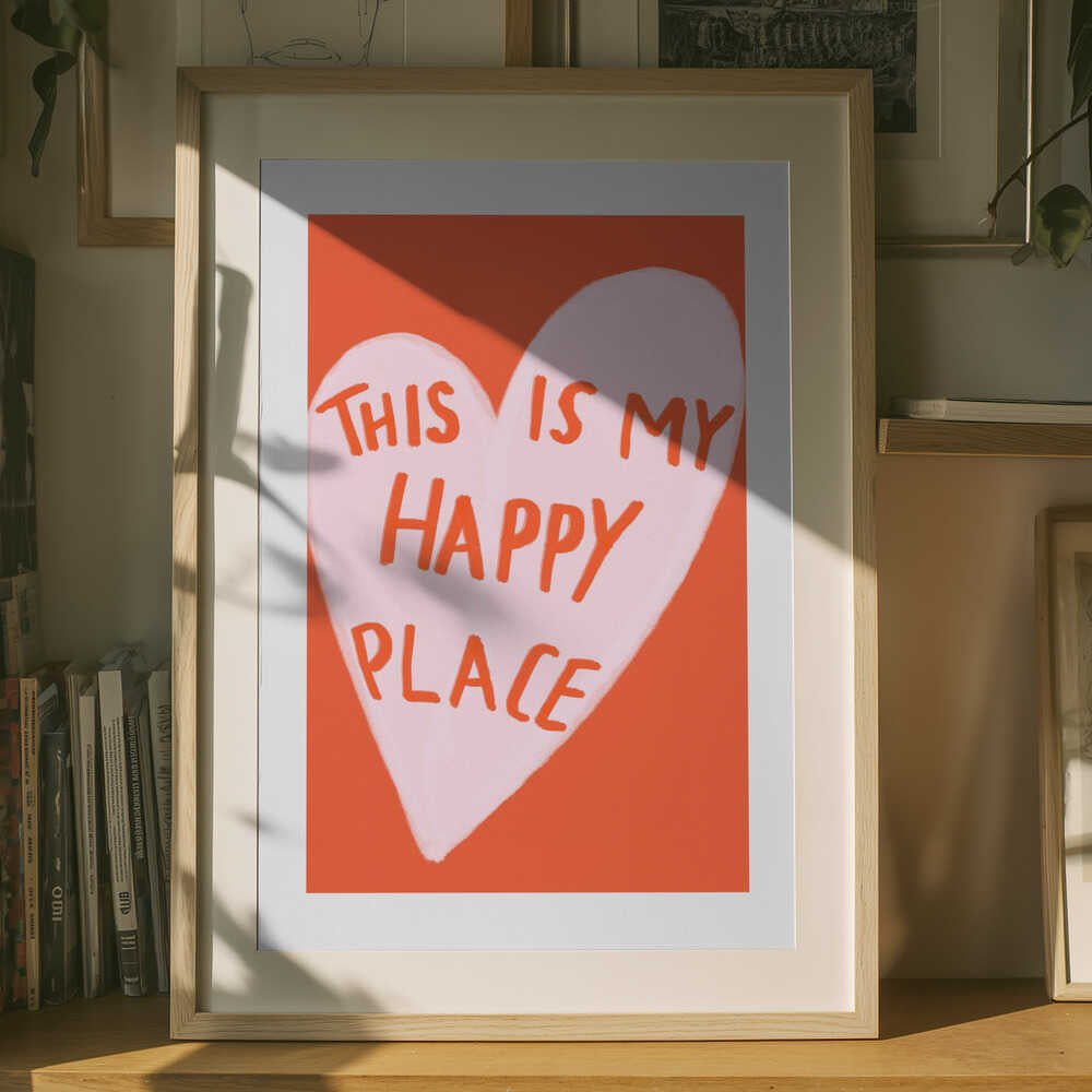 Glad hjärta Poster
